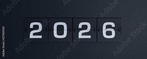 3d rendering flip board year 2026