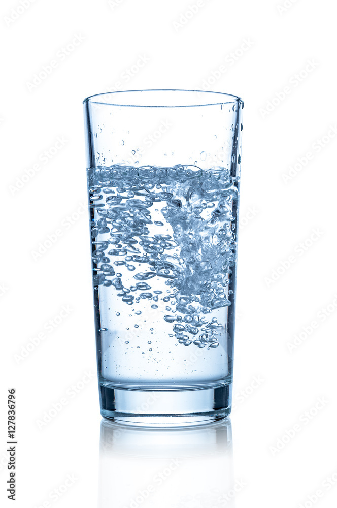 Glass with water on white background Glass with water on white background