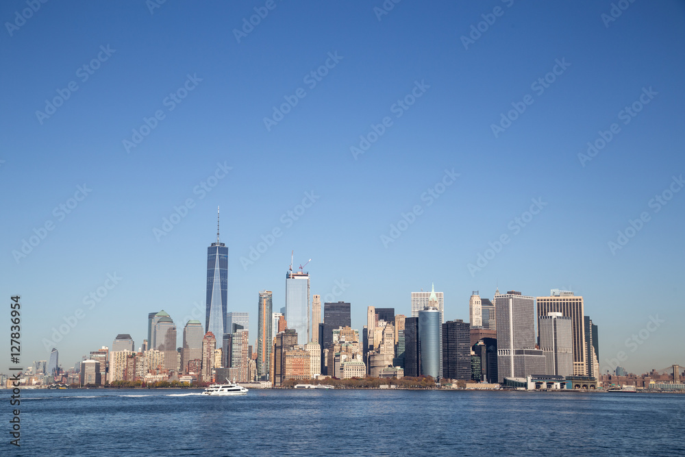 Fototapeta premium New York Lower Manhattan skyline view