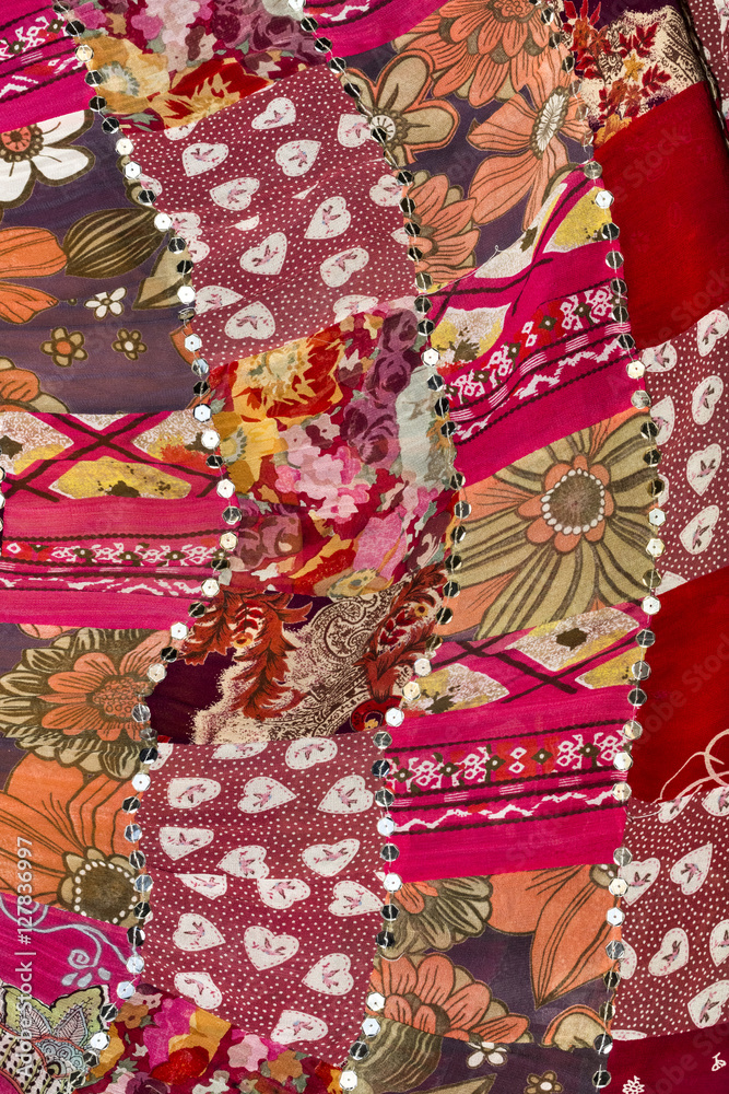 Rajasthani textile embroidery, Jaisalmer, Rajasthan, India