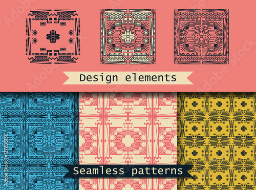 Set of seamless vector patterns.