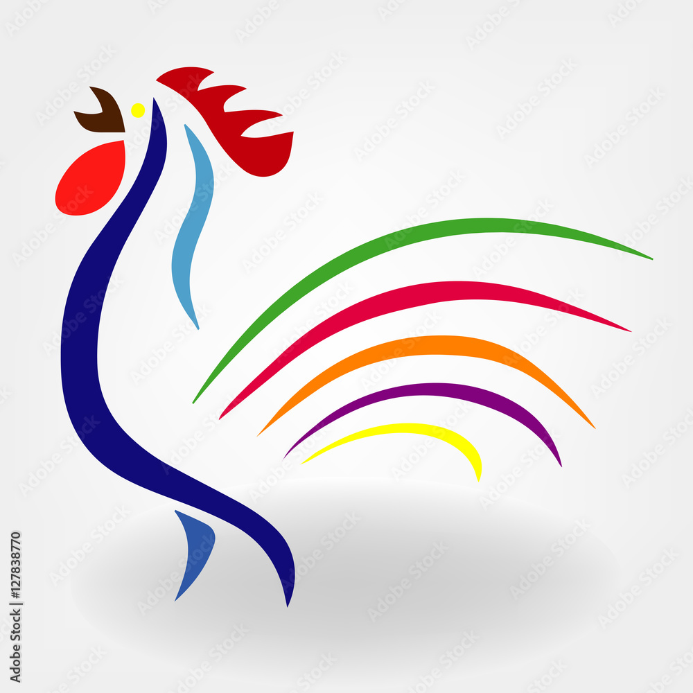 Naklejka premium Cock