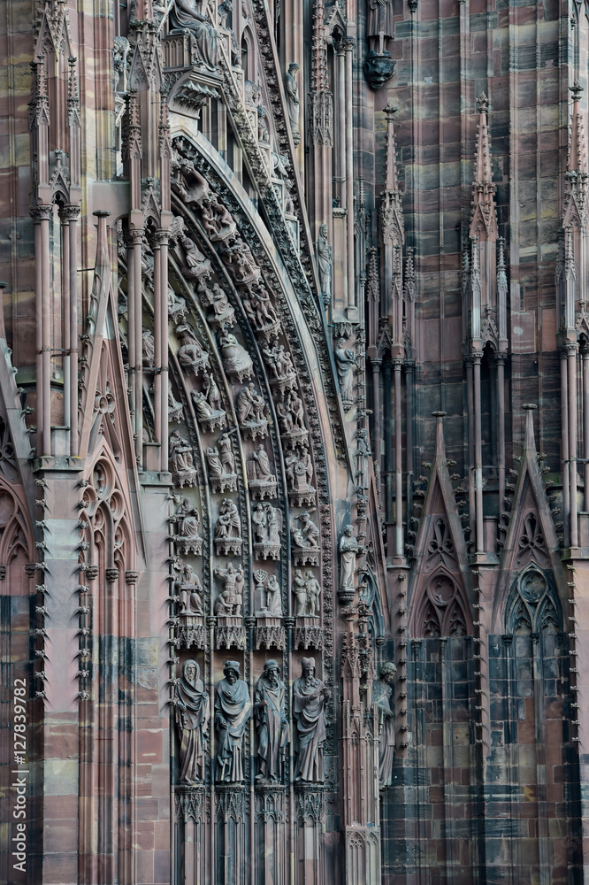 Naklejka premium Cathedral Notre Dame of Strasbourg, Bas Rhin, Alsace