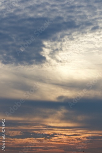 Beautiful background with the sky on the sunset