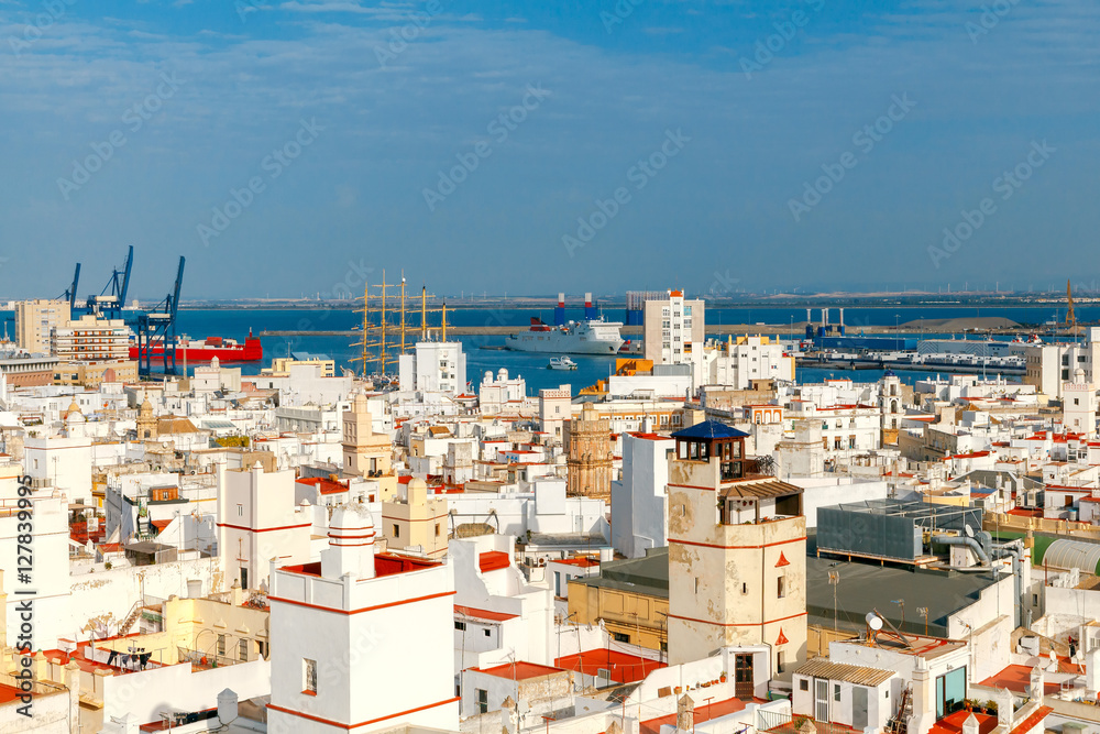 Cadiz. Aerial view of the city.
