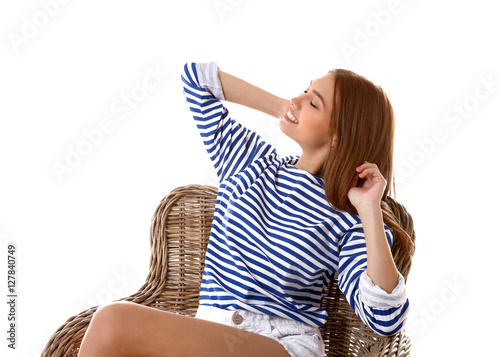 Beautiful girl relaxing in ...