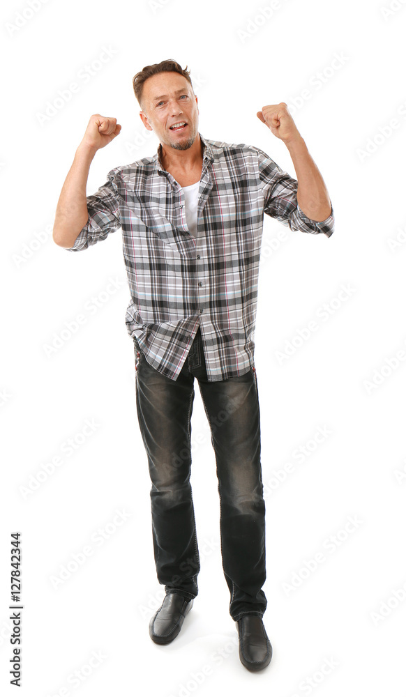 Handsome man on white background Handsome man on white background