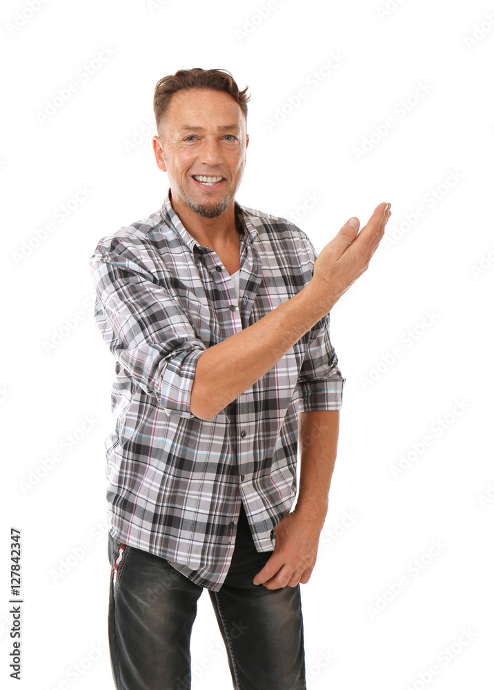 Handsome man on white background Handsome man on white background