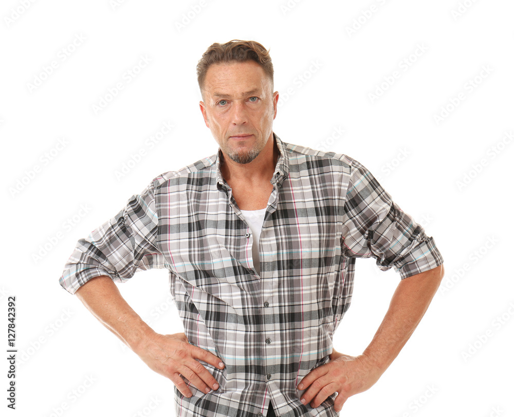 Handsome man on white background Handsome man on white background