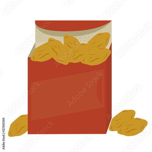Box of golden raisins