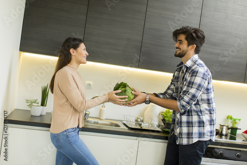 Couple in kitchen