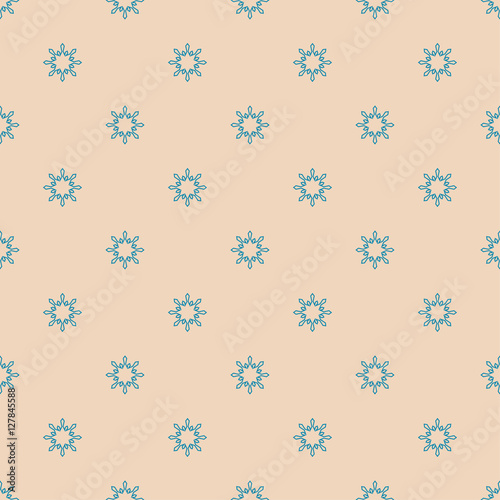 Christmas snowflakes seamless background. 