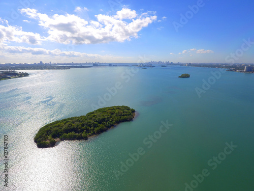 Aerial image of Biscayne Bay Miami