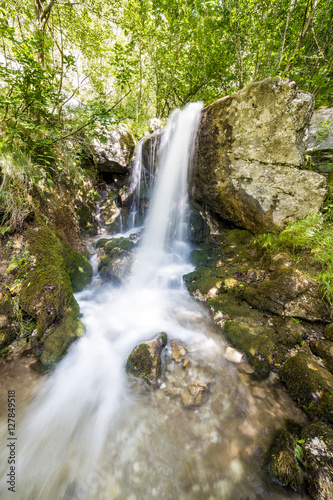 Fototapeta Naklejka Na Ścianę i Meble -  Landscape with waterfall from the mountains