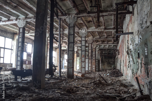 Abandoned ruins of Voronezh factory of radio components