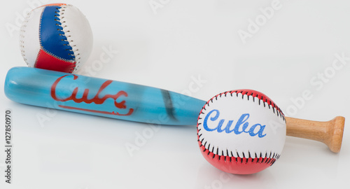 Photography Baseball  und Baseballschläger auf weißem Hintergrund