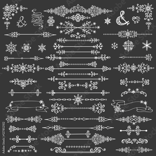 Winter decoration,bordes dividers.Christmas,New Year