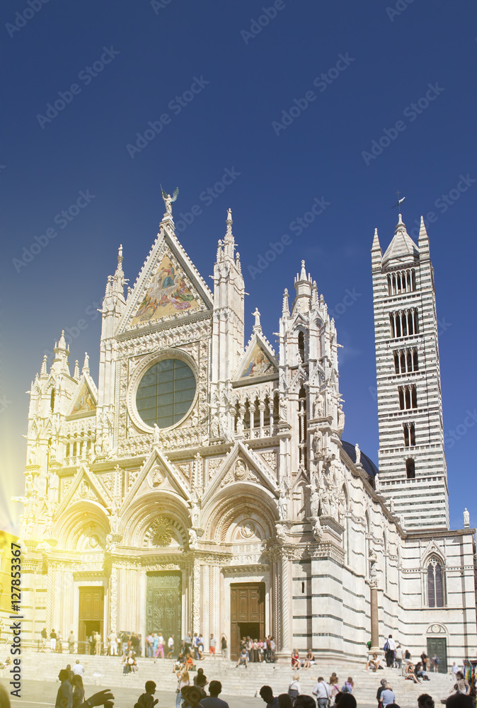 Siena cathedral in a sunny day, Tuscany, Italy.
