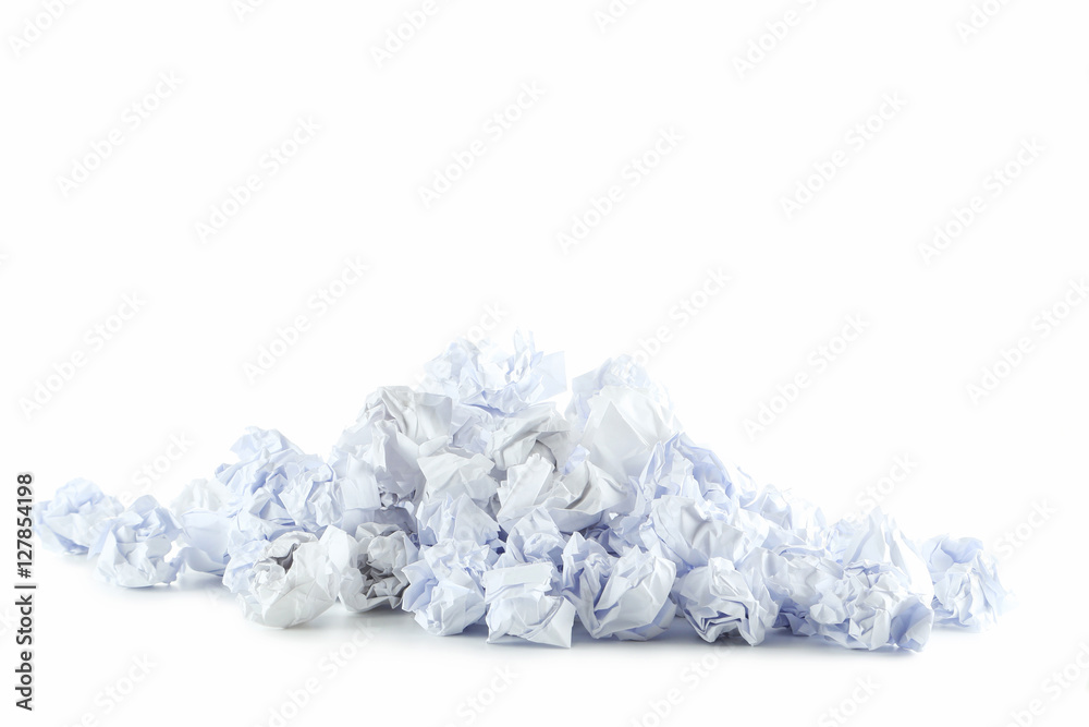 Crumpled paper balls isolated on a white Crumpled paper balls isolated on a white