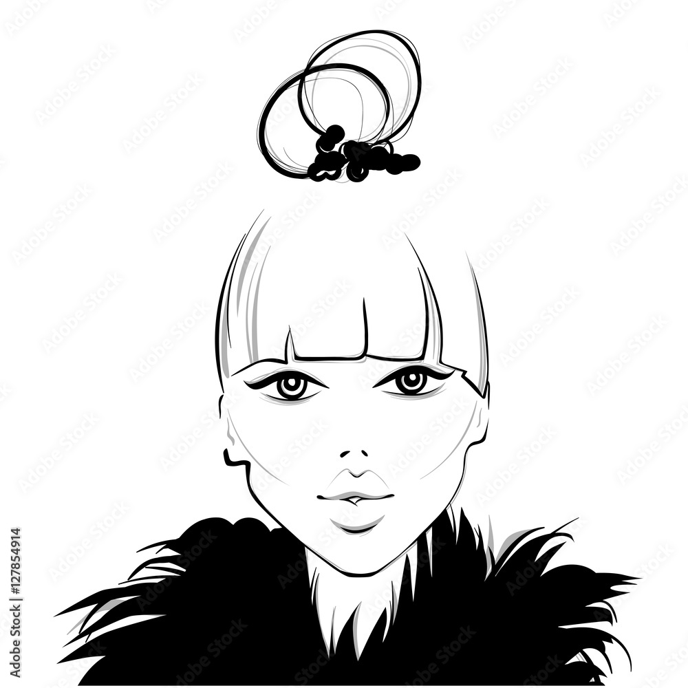 Woman Face Sketch Art Painting One Line Drawing Fashion Beauty Illustration  Prints Black and White Poster Minimalist Wall Art Decor A2 42x60cmx2 No  Frame  Amazoncomau Home