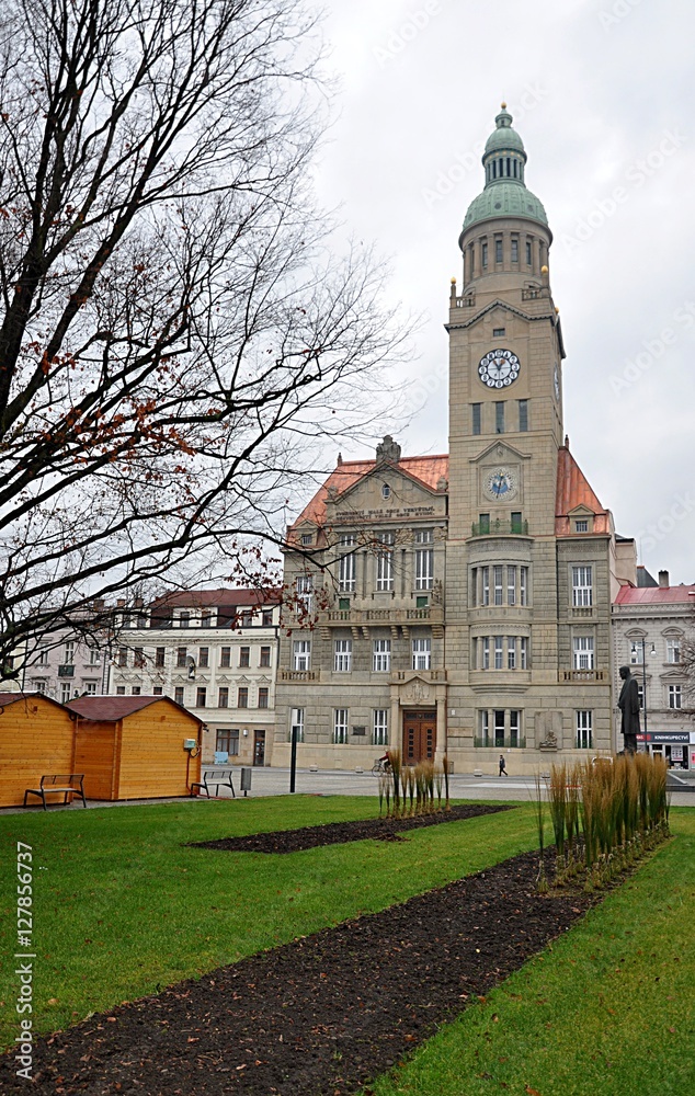 City Hall and Park Prostejov, Moravia, Czech Republic, Europe