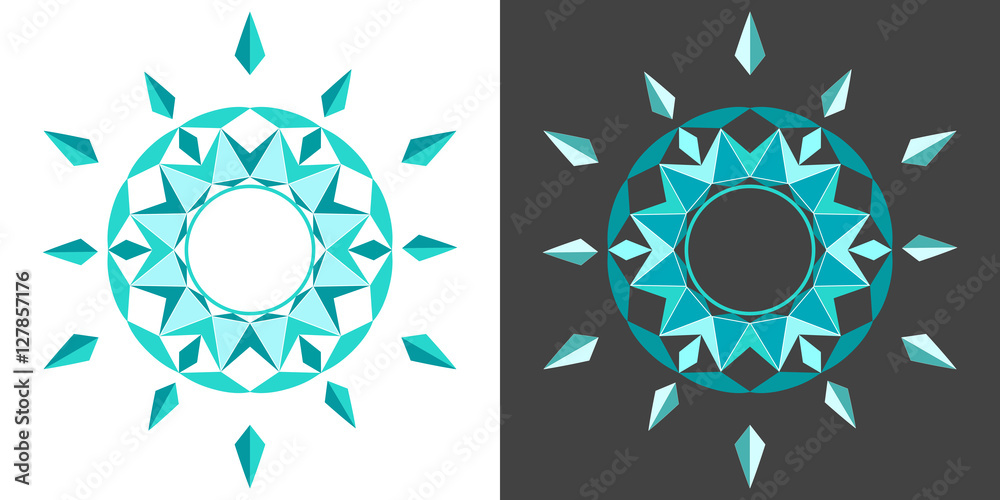 Geometric abstract circular vector drawing Geometric abstract circular vector drawing