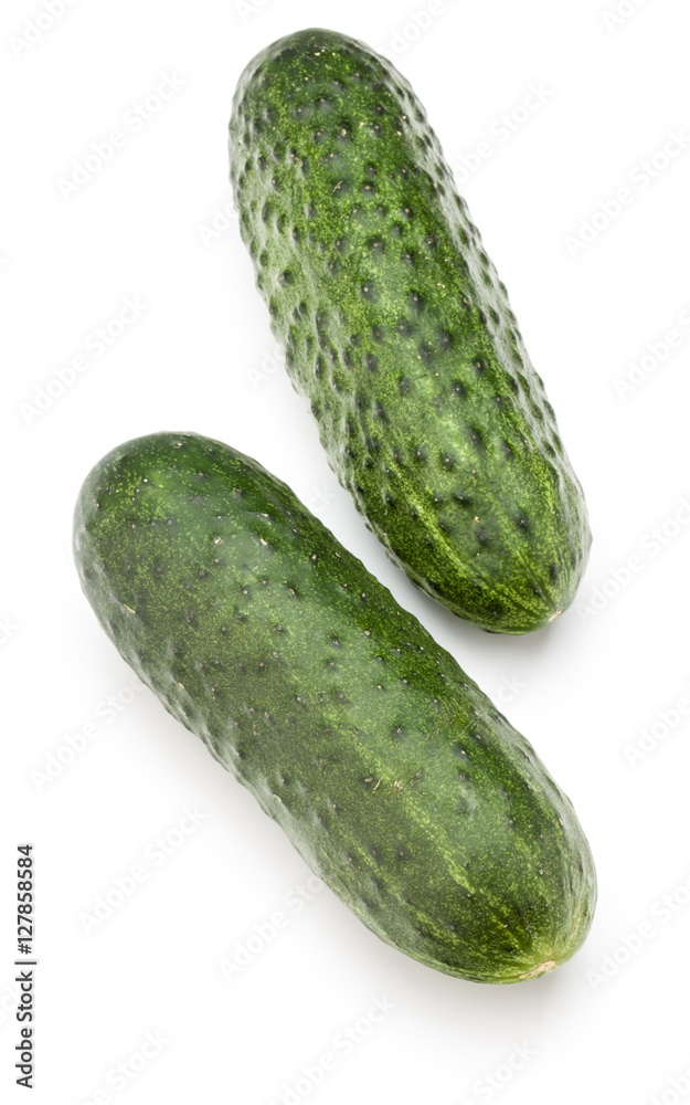 Cucumber vegetable isolated on white background cutout Cucumber vegetable isolated on white background cutout