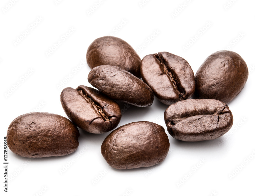 roasted coffee beans isolated in white background cutout roasted coffee beans isolated in white background cutout
