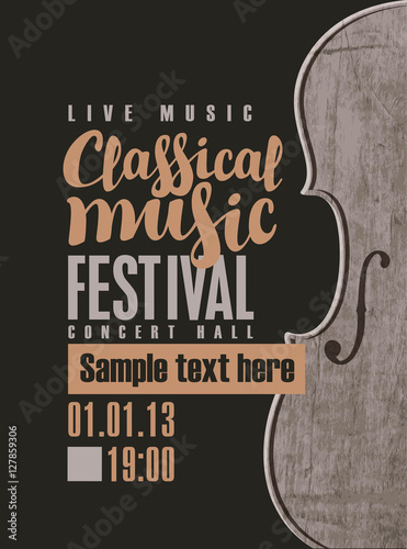poster for a concert of classical music with violin