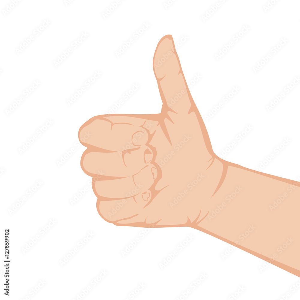 Hand with thumb up