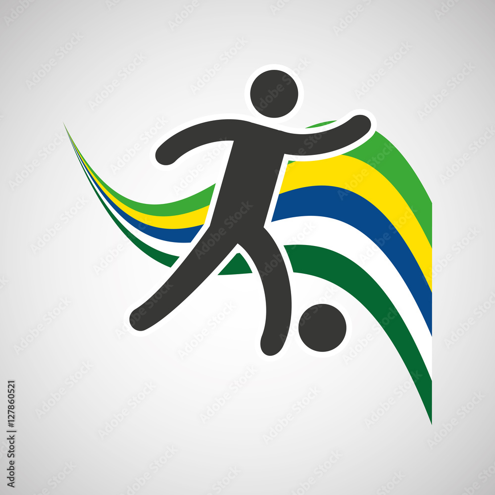 soccer sportsman flag background design vector illustration eps 10