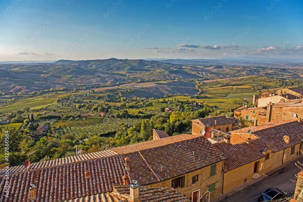 Obraz premium Montepulciano, Blick von der Stadtmauer