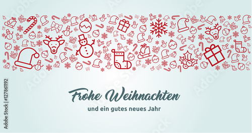 elegante Grußkarte für Weihnachten, Christmas, Xmas: modern und zeitlos, Design