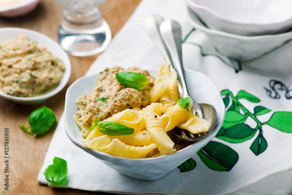 Pesto Pasta with Tuna. Pesto Pasta with Tuna.