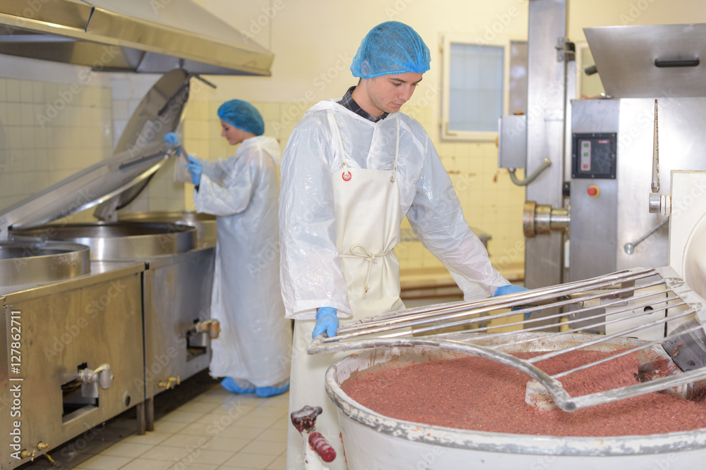 Factory worker overseeing prodction Factory worker overseeing prodction