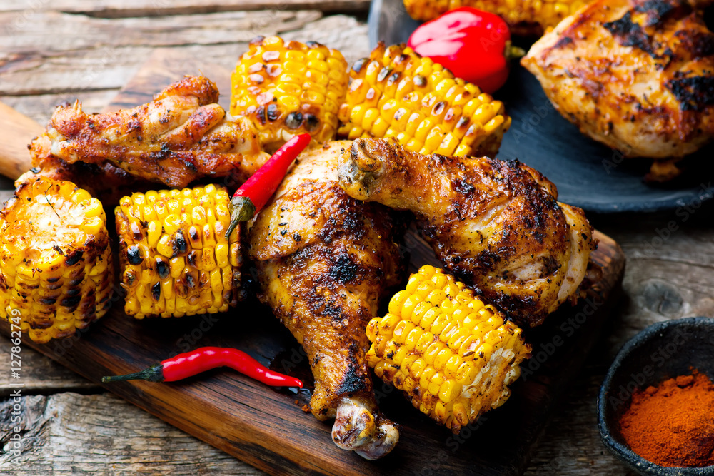 Foto Cajun Chicken and Corn.