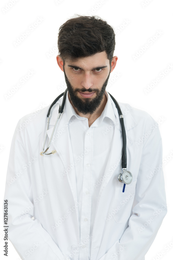 young doctor man with stethoscope looking serious young doctor man with stethoscope looking serious