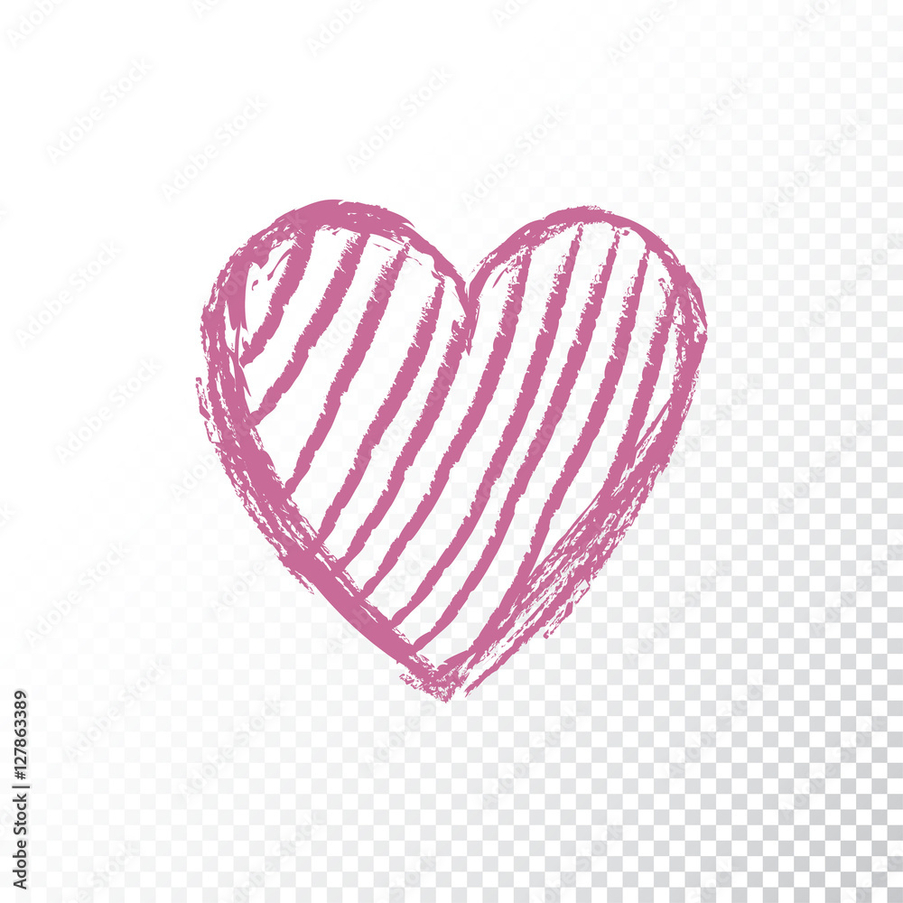 Vector Valentines day icon heart isolated on white background. Hand drawn. Vector Valentines day icon heart isolated on white background. Hand drawn.