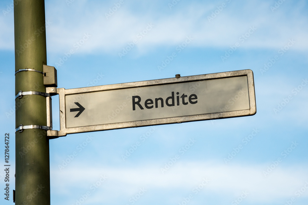 Fototapeta premium Schild 67 - Rendite