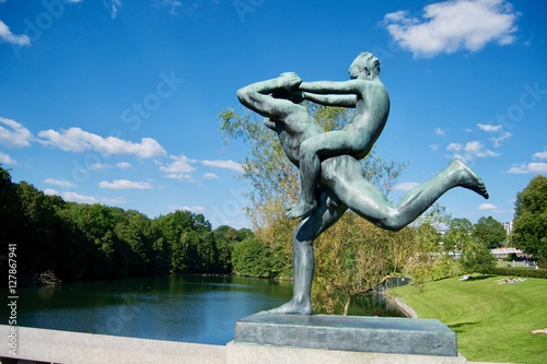 Sculptures in human form at Vigeland park in Norway