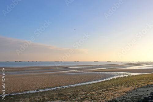 sunrise over Arromanches beach