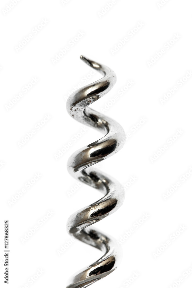 Detail of Wine Opener Macro on White Background Detail of Wine Opener Macro on White Background