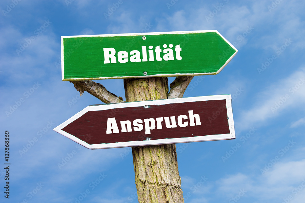 Fototapeta premium Schild 127 - Realität