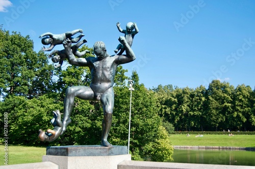 Sculptures in human form at Vigeland park in Norway
