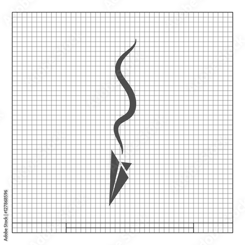 Plane Accident. Vector Illustration