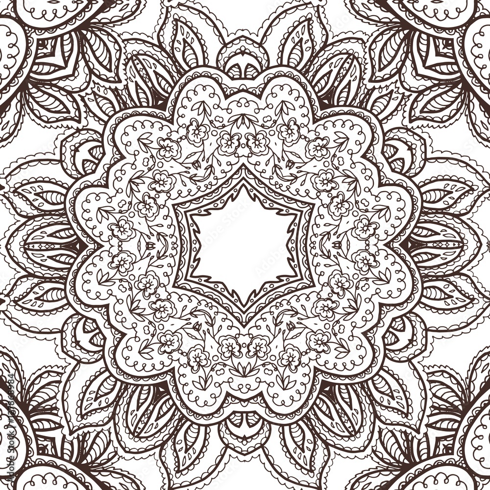 Mehendi pattern vector illustration