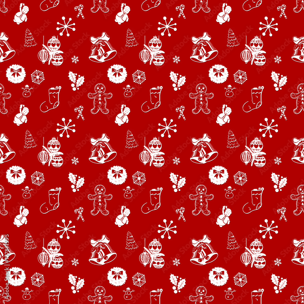 Fototapeta premium Christmas Pattern / Christmas background, great choice for wrapping paper pattern.