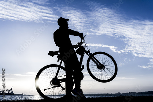 Silhouettes Of Biker