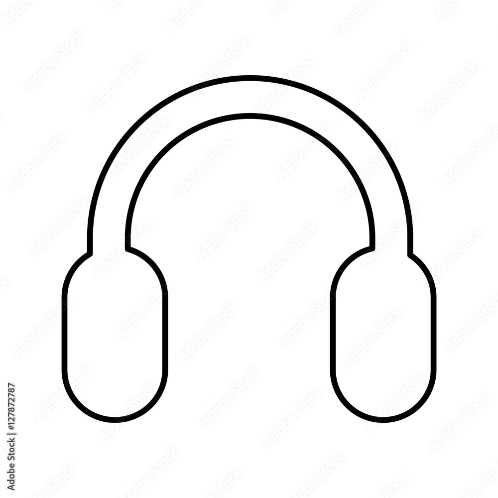 headset sound device isolated icon vector illustration design headset sound device isolated icon vector illustration design