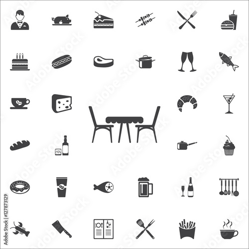 Table with chairs icon